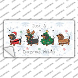 Just a Christmas Weiner Novelty Sticker Decal LP-14552s