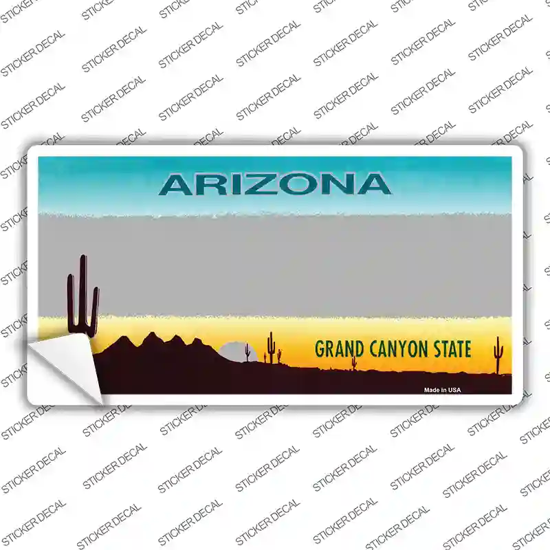 Arizona Gray State Blank Novelty Sticker Decal