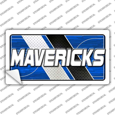 Sticker with 'Mavericks' text on a sports-themed background