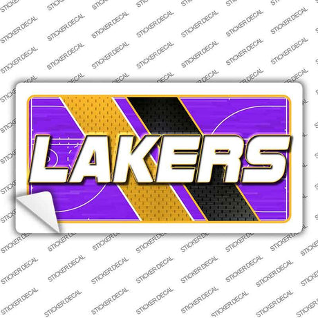 Sticker with 'Lakers' text on a white background