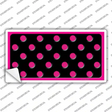 Pink Black Polka Dot Novelty Sticker Decal