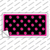Pink Black Polka Dot Novelty Sticker Decal