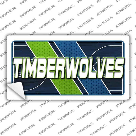 Sticker with 'Timberwolves' text on a sports-themed background