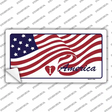I Love America Flag Novelty Sticker Decal