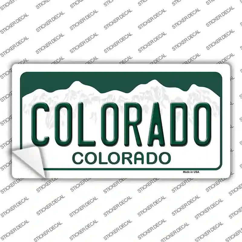 Colorado State Background Novelty Sticker Decal