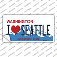 I Love Seattle Washington Novelty Sticker Decal