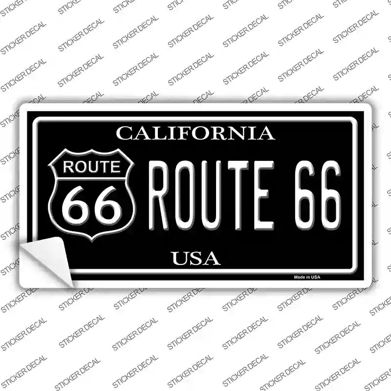 Route 66 California Black Novelty Sticker Decal