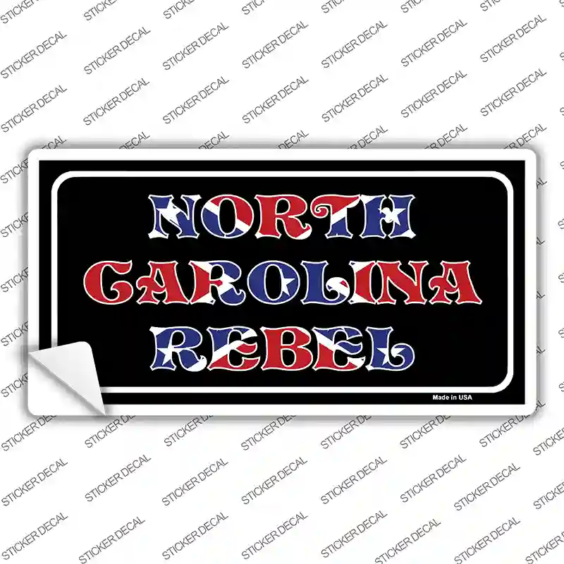North Carolina Rebel Novelty Sticker Decal