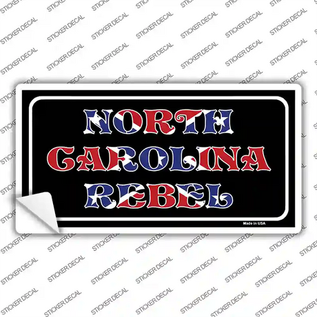 North Carolina Rebel Novelty Sticker Decal