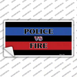 Police Vs. Fire Novelty Sticker Decal