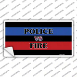 Police Vs. Fire Novelty Sticker Decal