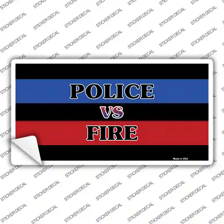 Police Vs. Fire Novelty Sticker Decal