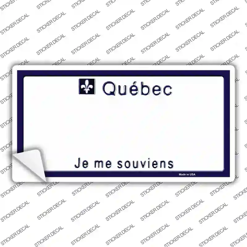 Quebec Novelty Sticker Decal