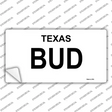 BUD Novelty Sticker Decal