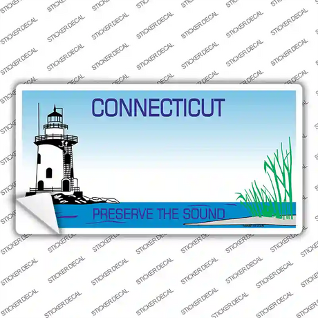 Connecticut State Blank Novelty Sticker Decal