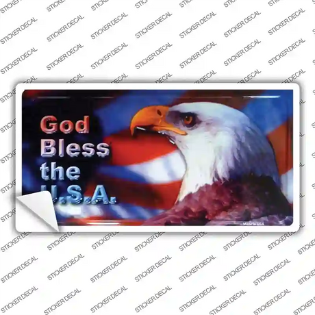God Bless USA Eagle Novelty Sticker Decal