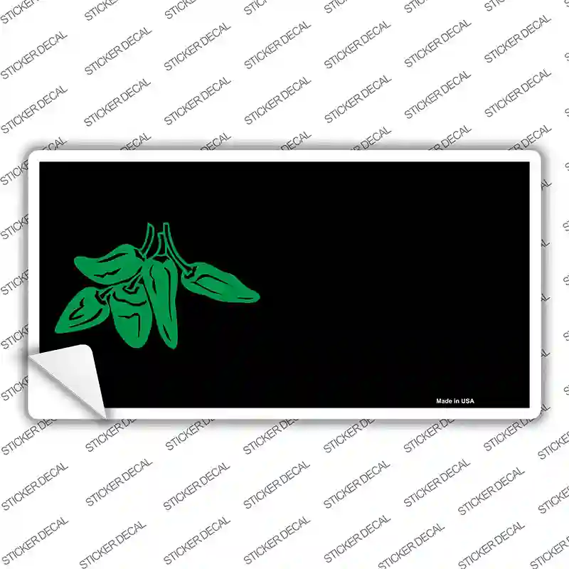 Green Chili Offset Novelty Sticker Decal