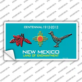 Red Chili & Road Runner New Mexico Teal Novelty Sticker Decal