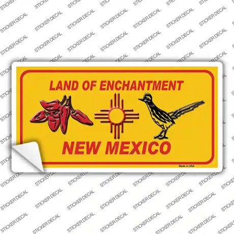 Red Chili & Road Runner Yellow New Mexico Novelty Sticker Decal
