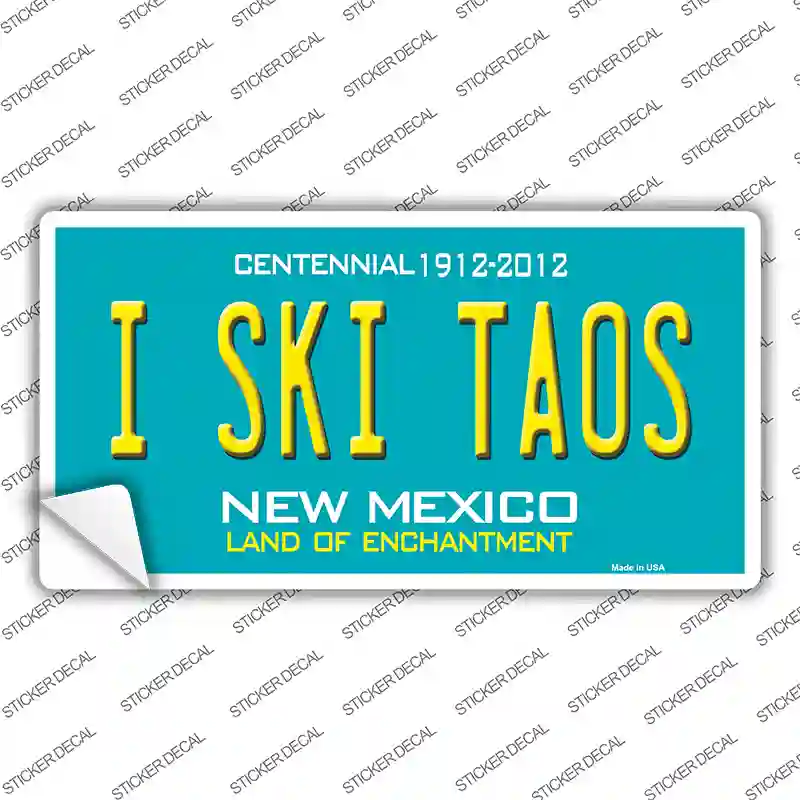 I Ski Taos New Mexico Novelty Sticker Decal