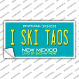 I Ski Taos New Mexico Novelty Sticker Decal