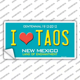 I Love Taos New Mexico Novelty Sticker Decal