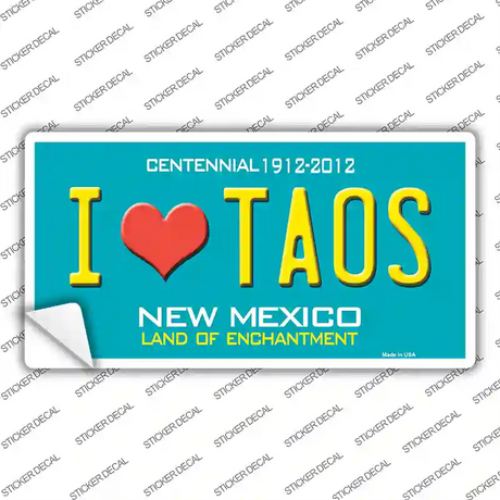 I Love Taos New Mexico Novelty Sticker Decal