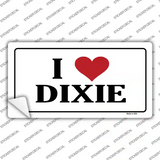 I Love Dixie Novelty Sticker Decal