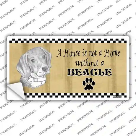 Pencil Sketch Beagle Novelty Sticker Decal