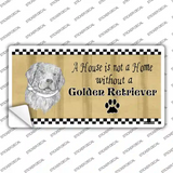 Pencil Sketch Golden Retriever Novelty Sticker Decal