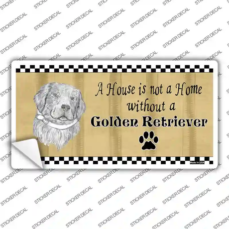 Pencil Sketch Golden Retriever Novelty Sticker Decal