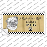 Pencil Sketch Pug Novelty Sticker Decal