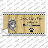 Pencil Sketch Doberman Dog Novelty Sticker Decal