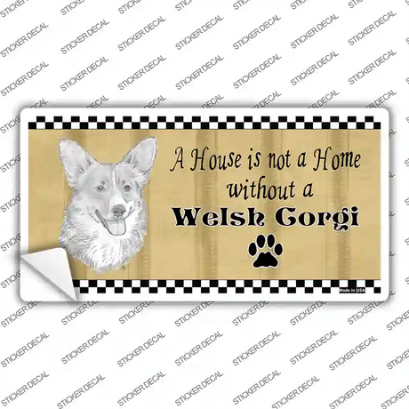 Pencil Sketch Welsh Corgi Novelty Sticker Decal