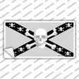 Skull Black & Silver Novelty Sticker Decal
