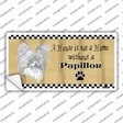 Pencil Sketch Papillon Novelty Sticker Decal