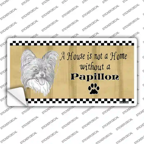 Pencil Sketch Papillon Novelty Sticker Decal