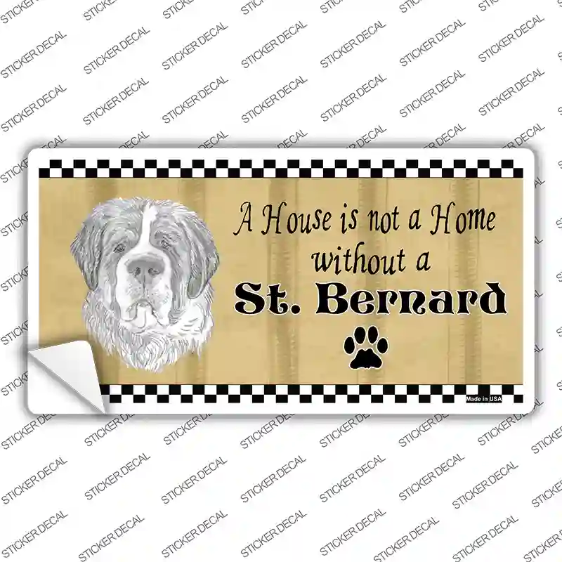 Pencil Sketch Saint Bernard Novelty Sticker Decal