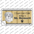 Pencil Sketch Saint Bernard Novelty Sticker Decal