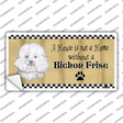 Pencil Sketch Bichon Frise Novelty Sticker Decal