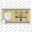 Pencil Sketch Maltese Novelty Sticker Decal