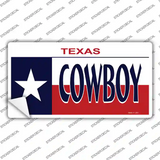 Cowboy Texas Flag Novelty Sticker Decal