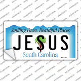 Jesus South Carolina Background Novelty Sticker Decal