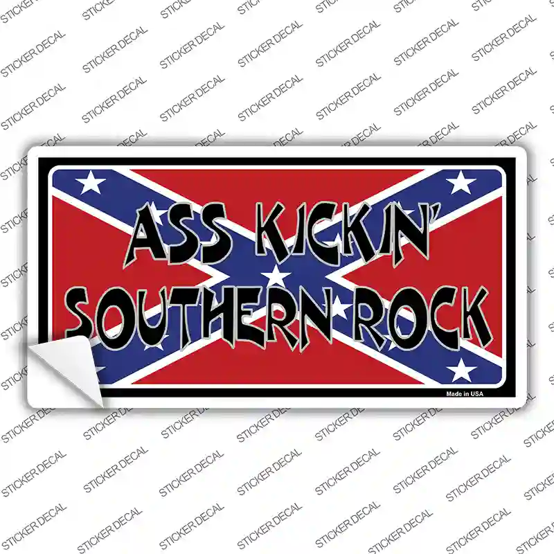 Southern Rock Confederate Flag Novelty Sticker Decal