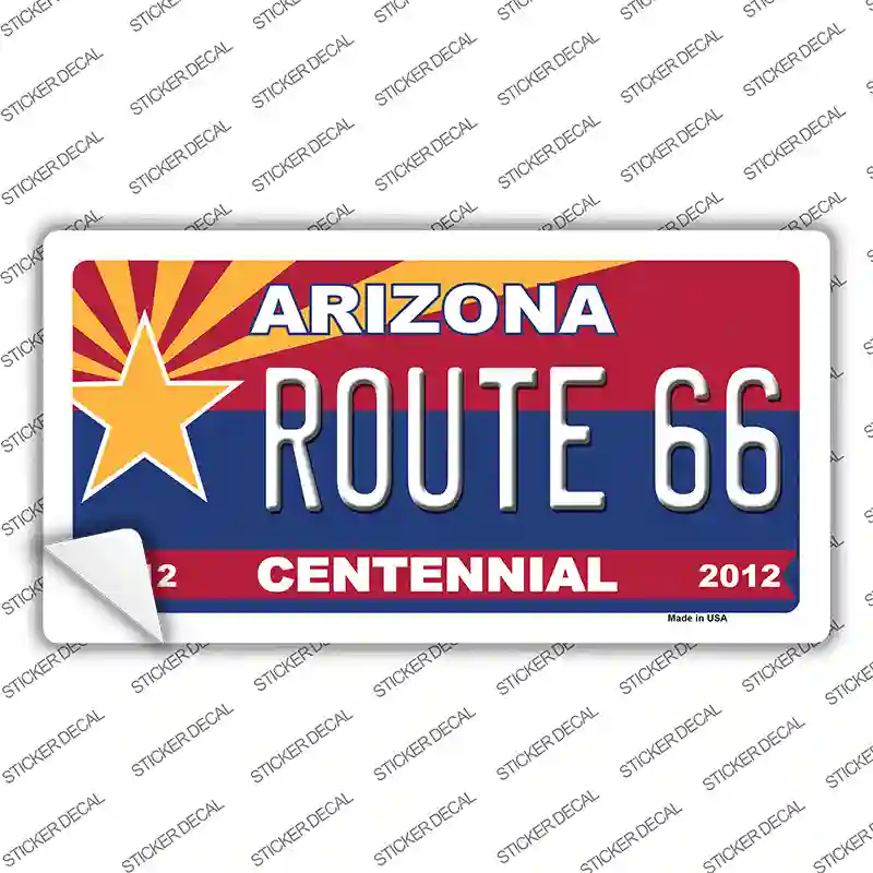 Arizona Centennial Route 66 Novelty Sticker Decal