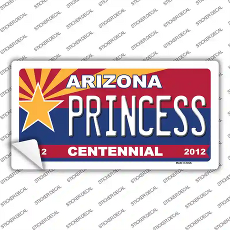 Arizona Centennial Princess Novelty Sticker Decal