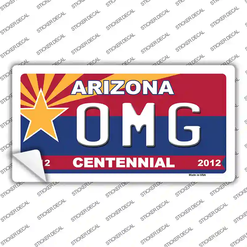 Arizona Centennial OMG Novelty Sticker Decal