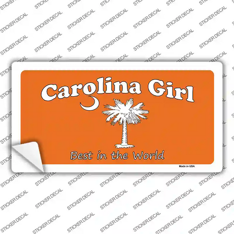 Carolina Girl Orange Novelty Sticker Decal