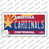 Arizona Centennial Cardinals Novelty Sticker Decal