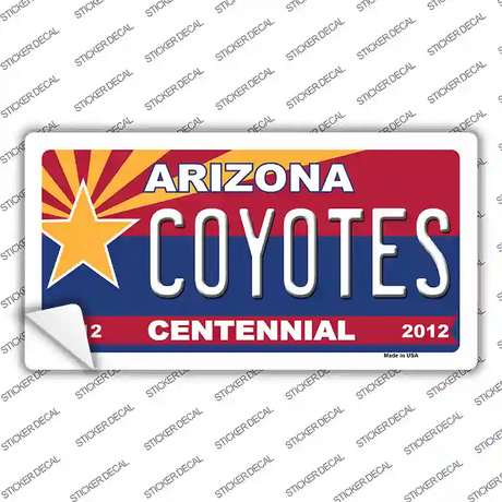 Arizona Centennial Coyotes Novelty Sticker Decal